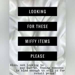 *ISO* Miffy Kitchen Items!
